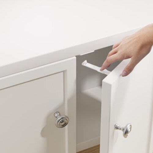 Parent's Choice Cabinet Latch for Baby Proofing, PC Baby Safety Locks, White, 14 Pack