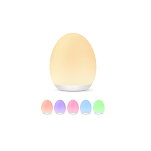 JolyWell Night Light for Kids with Color Changing Mode & Dimming Function, Rechargeable Baby Egg Night Light with 1 Hour Timer&Touch Control, up to 100H, White