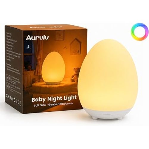Egg Night Light for Kids, Soft Silicone Baby Egg Light for Nursery