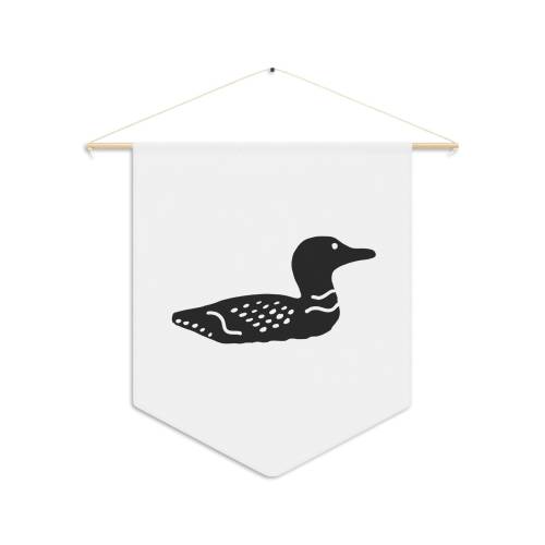 Loon Illustration Pennant | Lake Bird Wall Banner