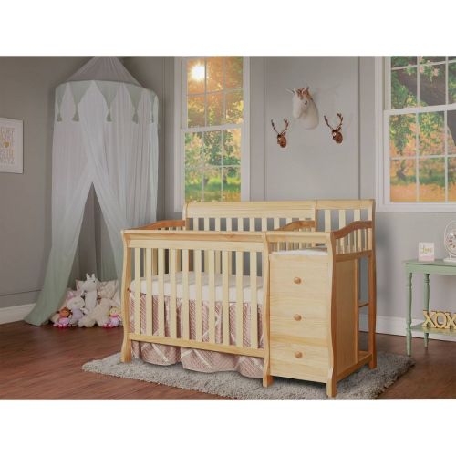 Dream On Me Jayden 4-in-1 Mini Convertible Crib And Changer - Neutral Brown