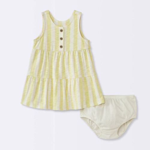 Baby Girls' Striped Dress - Cloud Island™ Pink 0-3m