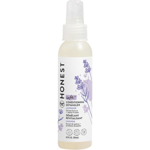 The Honest Company Conditioning Hair Detangler | Leave-In Conditioner + Fortifying Spray | Tear-Free, Cruelty-Free, Hypoallergenic | Lavender Calm, 4 Fl Oz