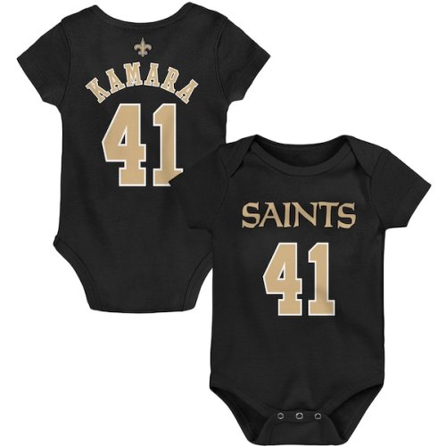 Alvin Kamara New Orleans Saints Infant Mainliner Player Name & Number Bodysuit - Black