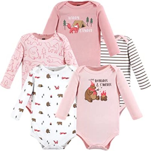 Hudson Baby unisex-baby Cotton Long-sleeve Bodysuits