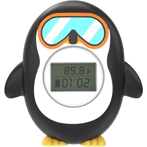 Bath Thermometer for Baby, Safety Pregnancy Bathtub Thermometer with Battery Power Display Feature, Floating Water Temperature Gauge, Auto On/Off Baby Shower Thermometer