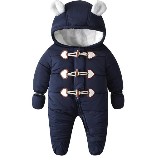Newborn Baby Boys Girls Snowsuit Winter Coats Snow Suits Clothes For 3-6 Months