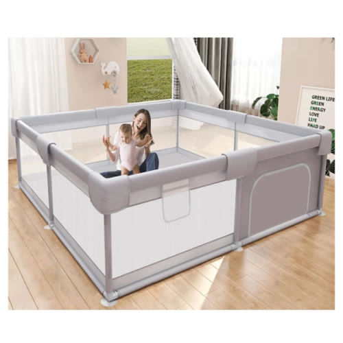 Baby Playpen 50x50 Inch, Play Pens for Babies and Toddlers Baby Fence Baby Play Yards for Indoor & Outdoor with Breathable Mesh Anti-Fall Playpen