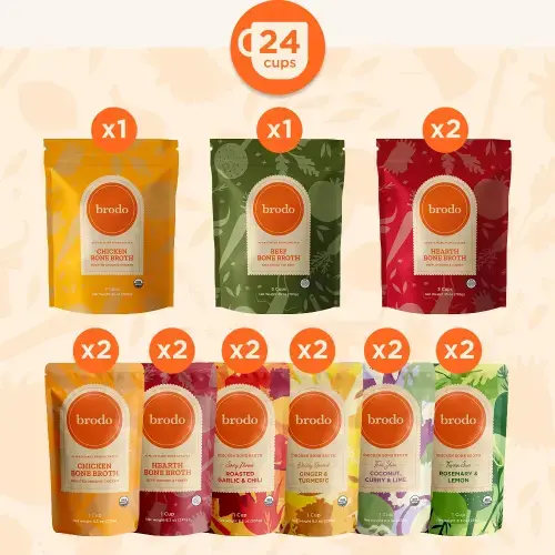 Brodo - Bone Broth Sip & Simmer Mixed Pack