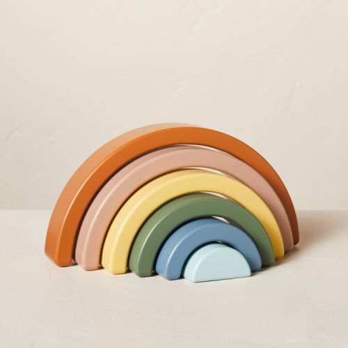 Toy Rainbow Wooden Block Stacker 6pc - Hearth & Hand™ with Magnolia