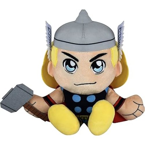 Bleacher Creatures Marvel Thor 8" Kuricha Sitting Plush- Soft Chibi Inspired Toy