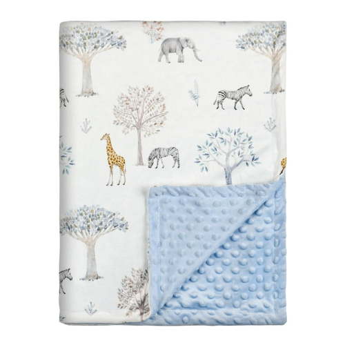 Gllquen Baby Blanket for Boys Girls Super Soft Plush Minky Blanket with Double Layer Dotted Backing for Toddler with Natural History Multicolor Printed 30"x 40"