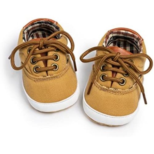 Morbido Infant Baby Boys Girls Canvas Sneaker Toddler Slip On Anti Skid Newborn First Walkers Candy Shoes for 0-18 Months