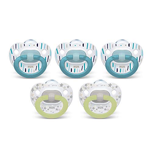 NUK Orthodontic Pacifiers, 0-6 Months, 5-Pack