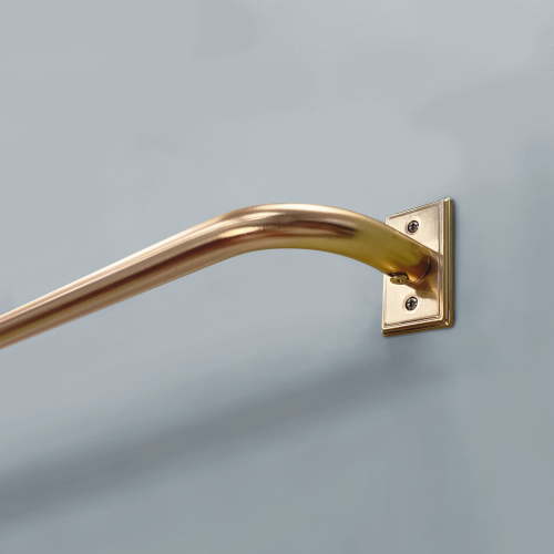 Better Homes & Gardens 1” Metal French Wrap Curtain Rod, Brass, 42-120”