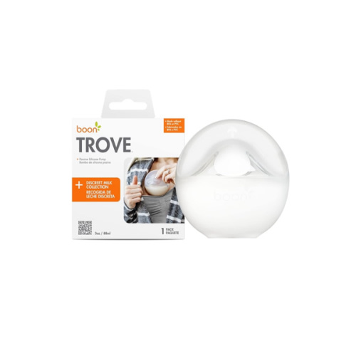 Boon Trove Silicone Manual Breast Pump - Passive Milk Collector - Hands Free Breast Pump for Nursing - Breastfeeding Essentials - 1 Count