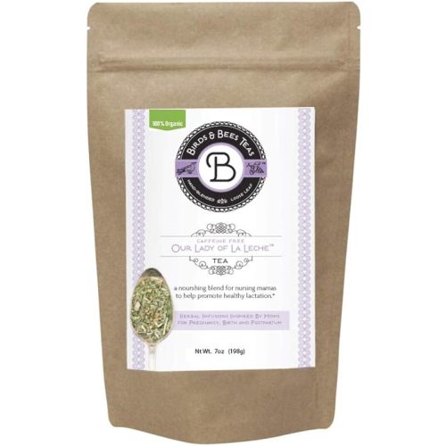 Birds & Bees Teas - Organic Lactation Tea - Our Lady of La Leche Breastfeeding Supplement & Lactation Supplement to Boost Supply of Mother's Milk with Organic Herbs, 40 Servings, 6.5 oz