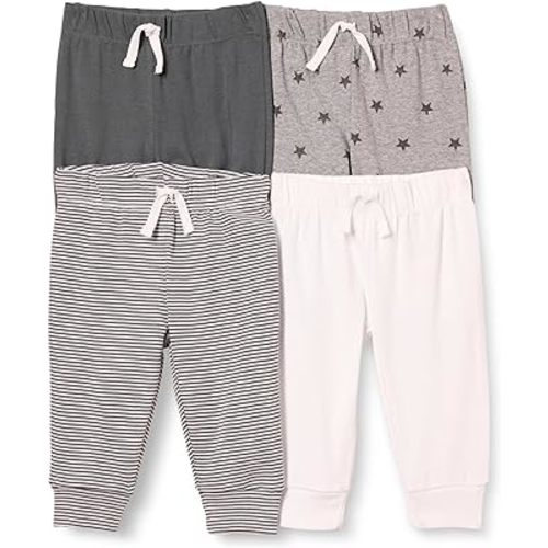 Amazon Essentials Baby Girls' Cotton Pull-On Pants, Multipacks