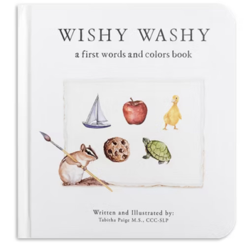Wishy Washy: A Board Book of First Words and Colors for Growing Minds