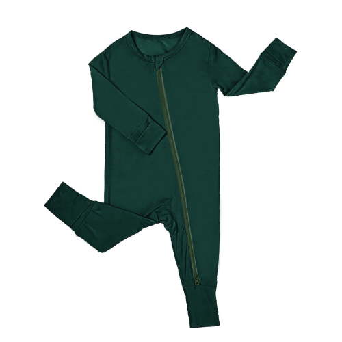 SXIMEE Unisex Baby Bamboo Viscose Pajamas with Mitten Cuffs Boys Girls 2 Way Zip Long Sleeve Sleepers