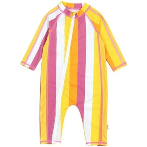 SwimZip Girls' Long-Sleeve UPF 50+ Swimsuit for Baby, Toddler, & Little Girls