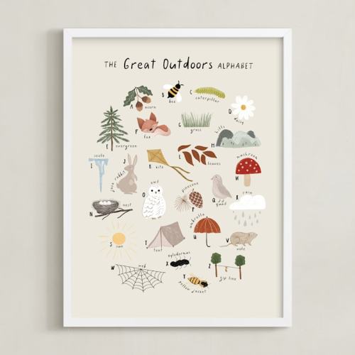 The great outdoors alphabet Children's Art Prints by Maja Cunningham | Minted