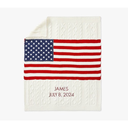 American Flag Baby Blanket
