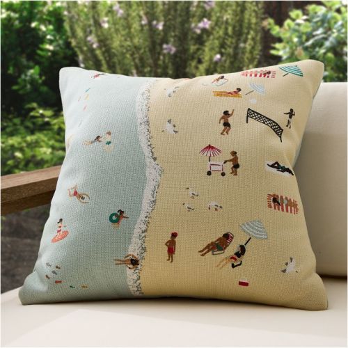 Outdoor Beach Scene Pillow
