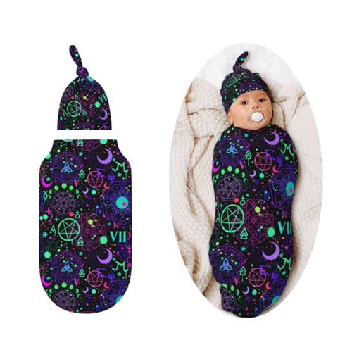 Magical Gothic Swaddle Blankets Newborn Receiving Blanket Baby Swaddle Wrap Soft Sleeping Sack for Baby Girls Boys