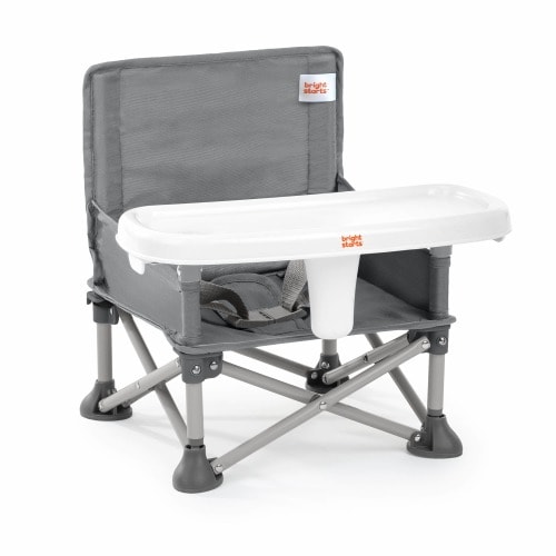 Bright Starts Pop 'N Sit Portable Booster Seat, Grey