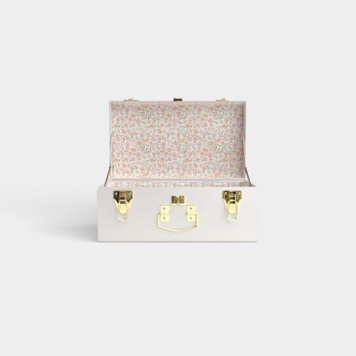 Mini Trunk - White - Spring In St. Louis / Embroidery
