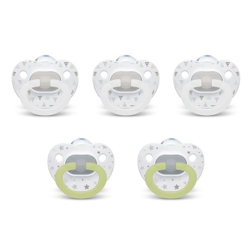 NUK Comfy Orthodontic Pacifiers, Timeless Collection, 0-6 Months, 5 Count