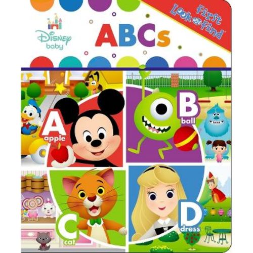 Disney Baby: Abcs First Look And Find - By Pi Kids (board Book)