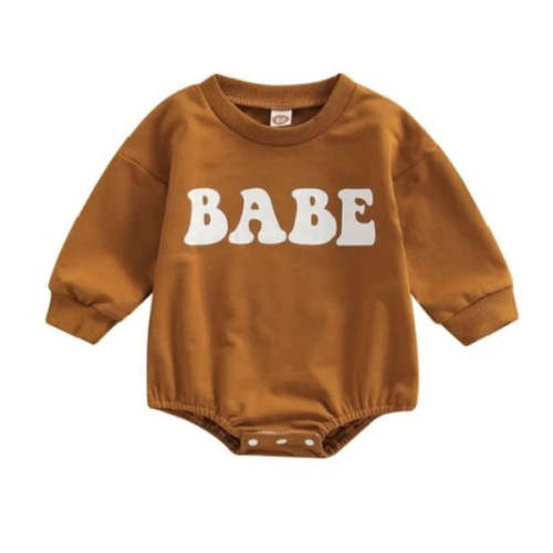 Rust BABE romper