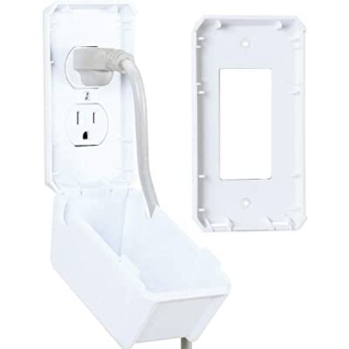 EUDEMON Baby Safety Electrical Outlet Cover Box Childproof Large Plug Cover for Babyproofing Outlets Easy to Install & Use (1 Pack,White)