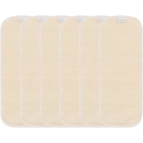 AlVABABY Hemp and Cotton Inserts Cloth Diaper Liner, Reusable Liners for Baby Cloth Diapers. 6pcs Inserts