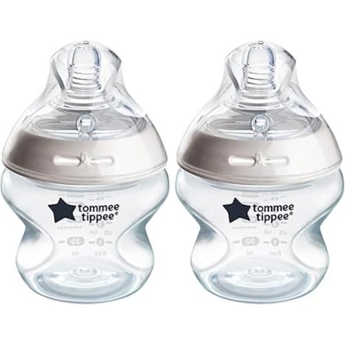 Tommee Tippee Natural Start Anti-Colic 5 oz BPA Free Baby Bottle, Newborn 0+ months, Slow Flow Breast-Like Nipple, Self-Sterilizing, Designed for Seamless Transition Between Bottle & Breast, Pack of 1