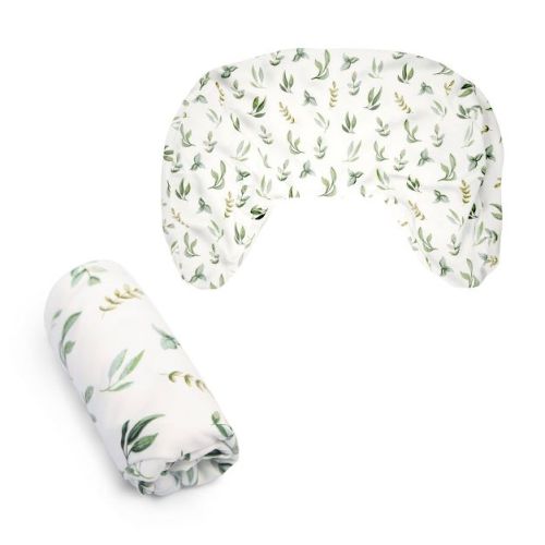 Boppy Nursing Pillow Organic Cotton Cover - Green Leaves