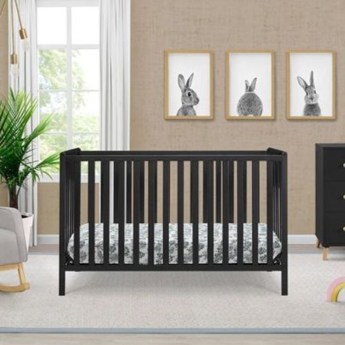 Delta Children Heartland 4-in-1 Convertible Crib - Greenguard Gold Certified - Black