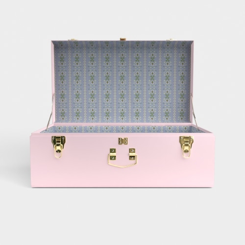Grand Trunk - Pink - Rosemary Stripe Lavender / Embroidery