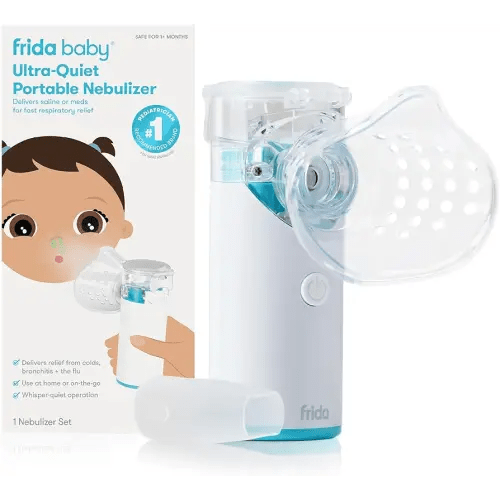 Frida Baby Nebulizer for Babies, Portable Nebulizer for Kids, Babies & Infants, Ultra-Quiet Handheld Nebulizer with Mask + Diffuser, Congestion + Flu Relief