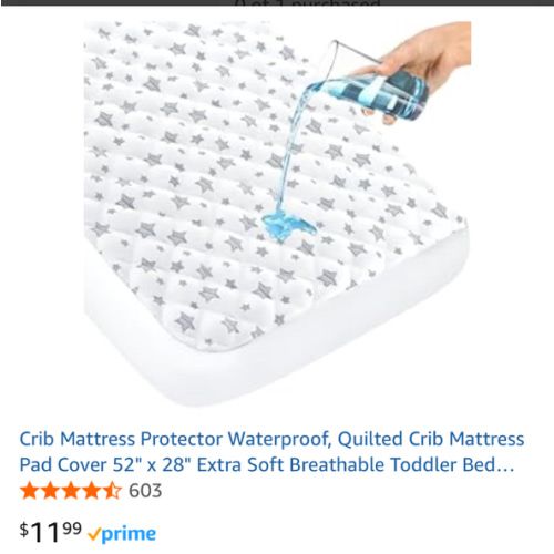 Crib mattress protector