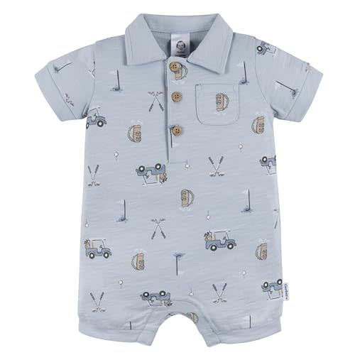 Gerber baby-boys Cotton Polo Romper