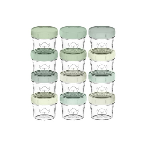 12-Pack Prep Jars Baby Food Storage Glass Containers