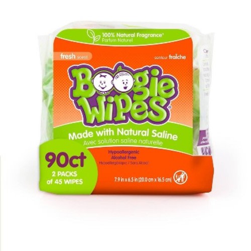 Boogie Wipes Saline Nose Wipes Fresh Scent - 90ct