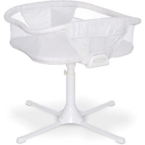 HALO BassiNest Twin Sleeper, Bedside Double Bassinet, Adjustable, Soothing Center with, Vibration, Soothing Sounds and Lullabies – Premiere Series, Sand Circle