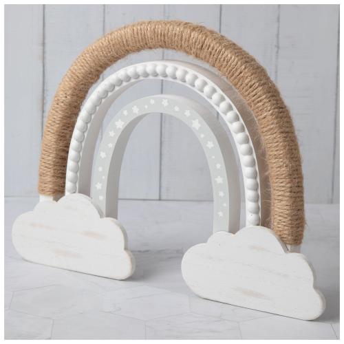 Jute & Beaded Wood Rainbow