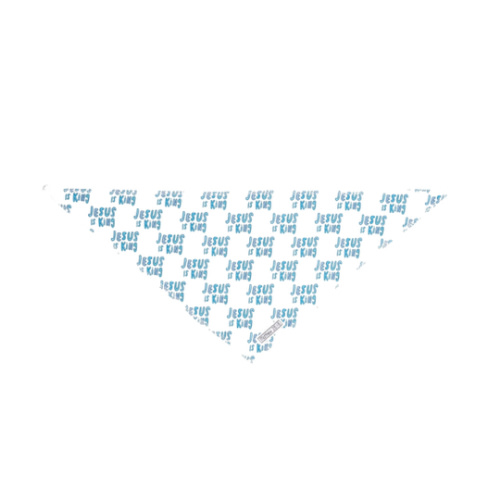 Jesus Is King Blue Pet Bandana Bamboo