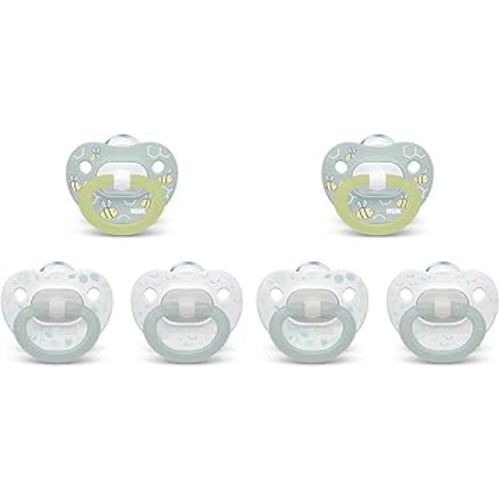 NUK Orthodontic Pacifier Value Pack, Boy, 0-6 Months, 3-Pack (Pack of 2)