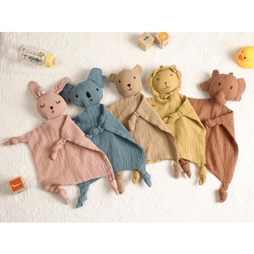 Cute Animal Baby Lovey Comforter, Baby Soft Shower Blanket Gift, Organic Baby Small Security Blanket, Newborn & Toddler Toy Gift, Baby Gift